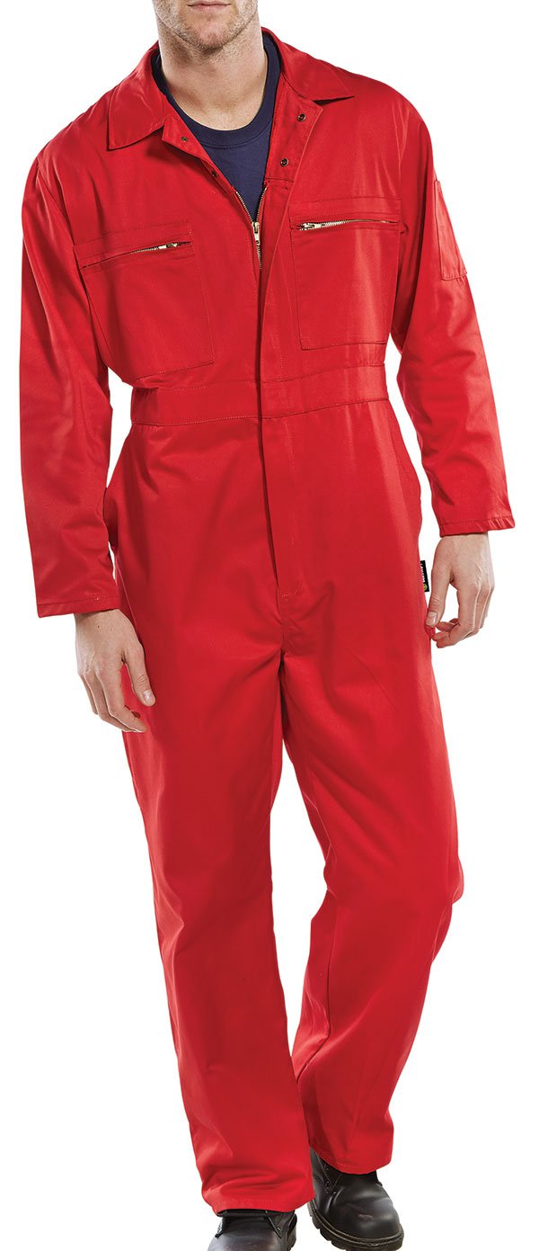Super Beeswift Workwear Red Boiler Suit Size 34 - NWT FM SOLUTIONS - YOUR CATERING WHOLESALER