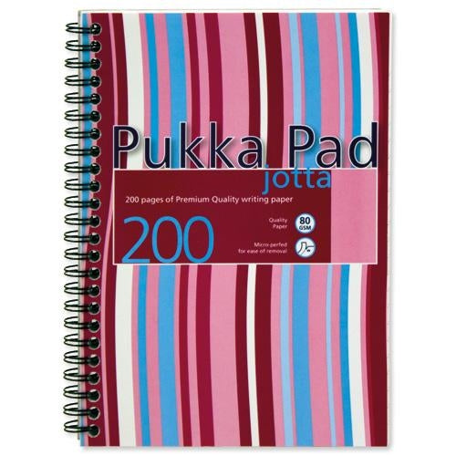Pukka Pads Pink/Blue Stripes Jotta A5 Notebook - NWT FM SOLUTIONS - YOUR CATERING WHOLESALER