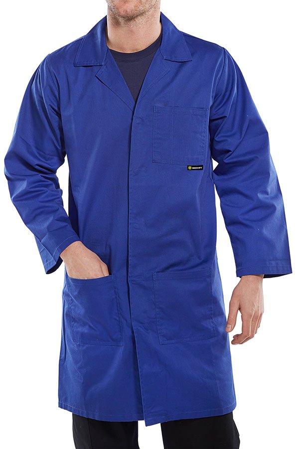 Beeswift Workwear Blue Size 34 Warehouse Coat - NWT FM SOLUTIONS - YOUR CATERING WHOLESALER