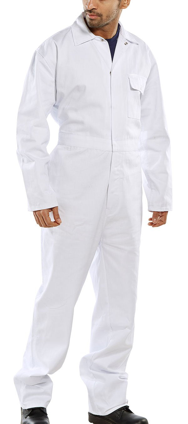 Beeswift Workwear White Boilersuit Size 34 - NWT FM SOLUTIONS - YOUR CATERING WHOLESALER