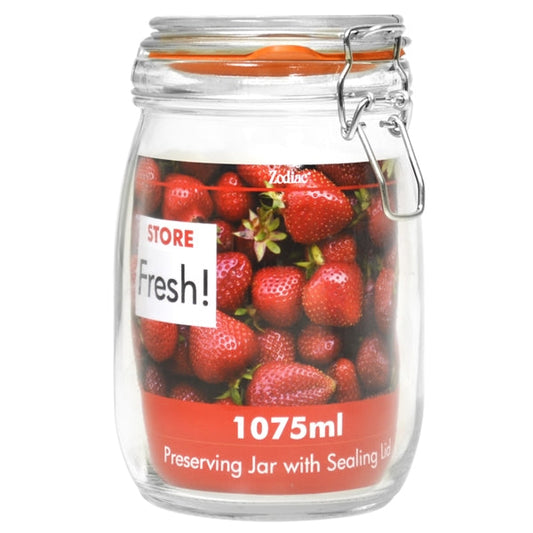 Store Fresh Cliptop Glass Preserving Jar 1075ml - NWT FM SOLUTIONS - YOUR CATERING WHOLESALER
