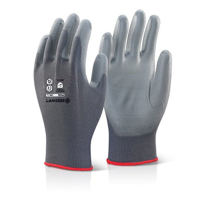 Beeswift 2000 Grey Large Nylon Gloves (Pair) - NWT FM SOLUTIONS - YOUR CATERING WHOLESALER