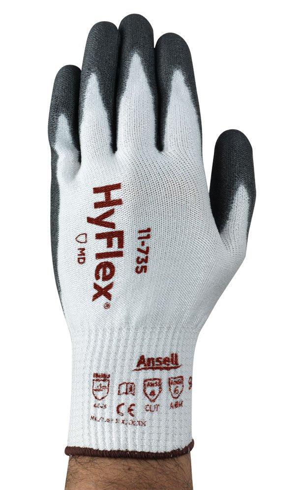 Ansell Hyflex 11-735 White Medium Gloves (Pair) - NWT FM SOLUTIONS - YOUR CATERING WHOLESALER