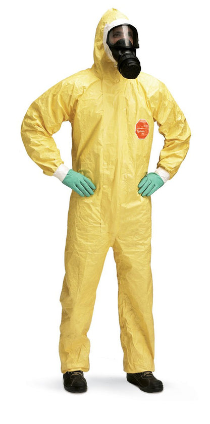 Dupont Tychem 2000C Yellow Large Hooden Coverall - NWT FM SOLUTIONS - YOUR CATERING WHOLESALER