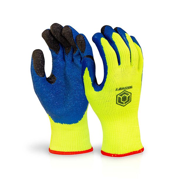Beeswift Latex Thermo-Star Fully Dipped Yellow XXL Gloves (Pair) - NWT FM SOLUTIONS - YOUR CATERING WHOLESALER