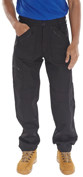 Beeswift Workwear Black Action Work Trousers 30‚¬ï¿½ Short - NWT FM SOLUTIONS - YOUR CATERING WHOLESALER