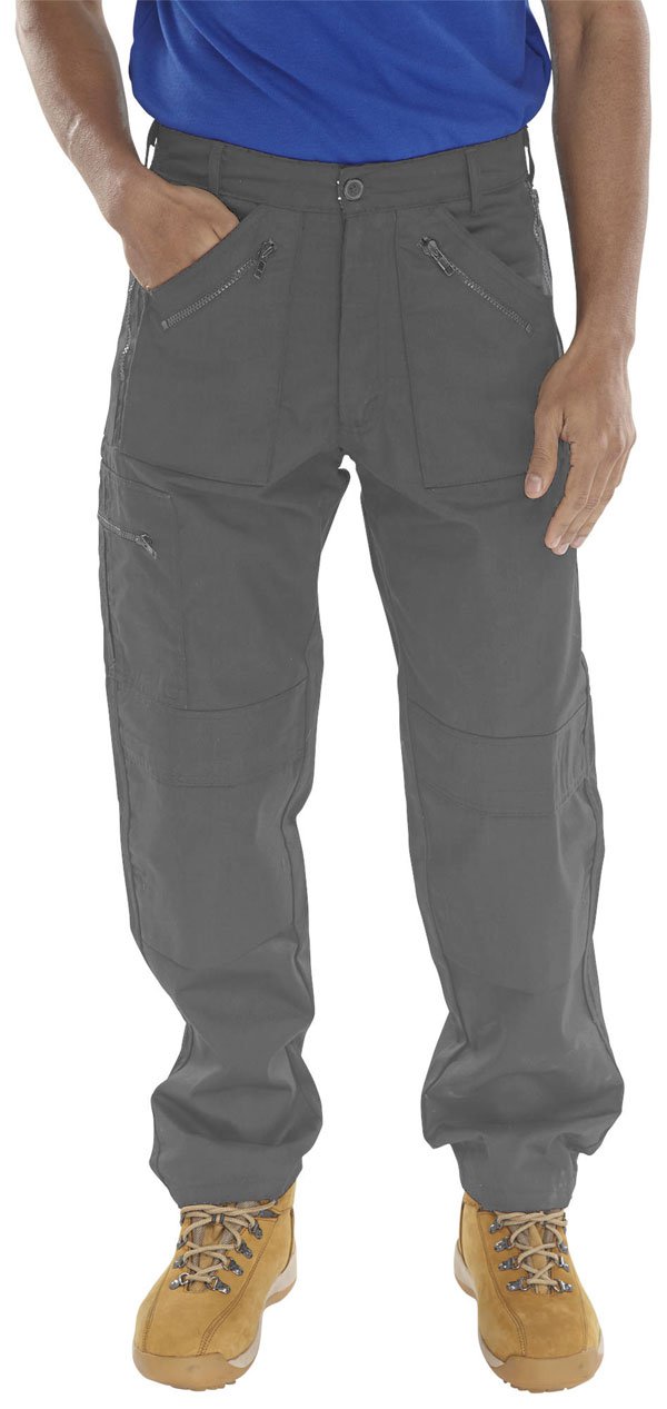 Beeswift Workwear Grey Action Work Trousers 32Ã¢€š¬ï¿½ Regular - NWT FM SOLUTIONS - YOUR CATERING WHOLESALER