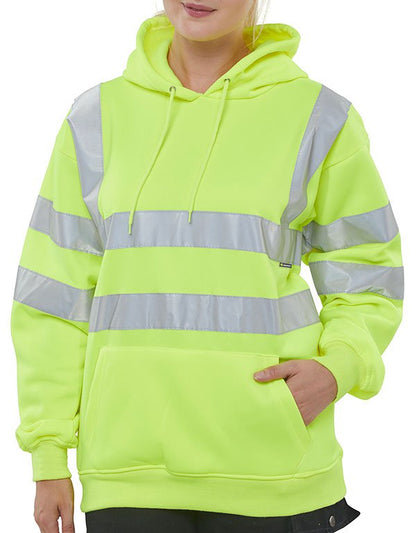 Beeswift Pull on Hoody Hi Visibility Saturn Yellow 3XL - NWT FM SOLUTIONS - YOUR CATERING WHOLESALER