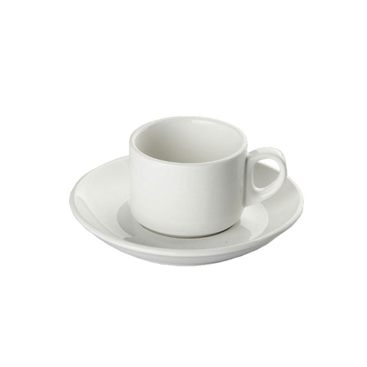 2.8oz Orion White Espresso Cup & Saucer - NWT FM SOLUTIONS - YOUR CATERING WHOLESALER