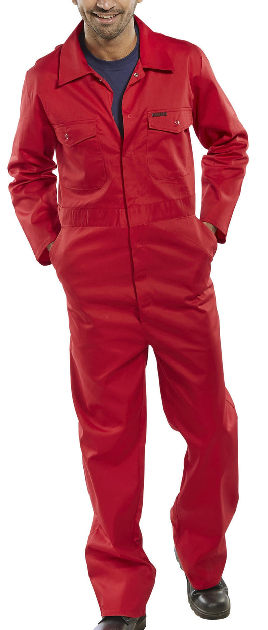 Beeswift Workwear Red Boiler Suit Size 54 - NWT FM SOLUTIONS - YOUR CATERING WHOLESALER