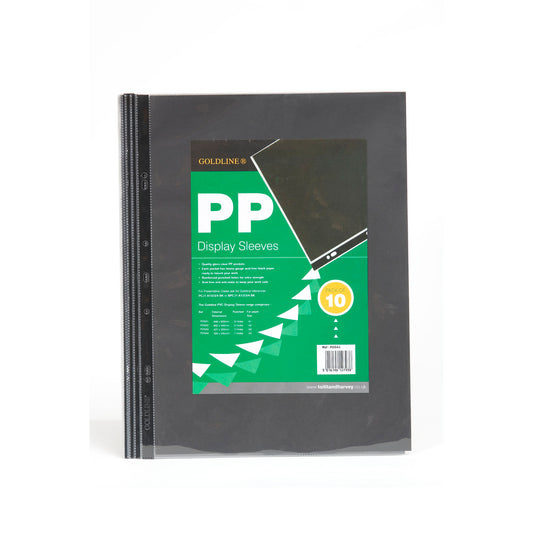 Goldline Display Sleeves Polypropylene A3 3 Holes 150 Micron Top Opening Clear (Pack 10) PDSA3Z - NWT FM SOLUTIONS - YOUR CATERING WHOLESALER