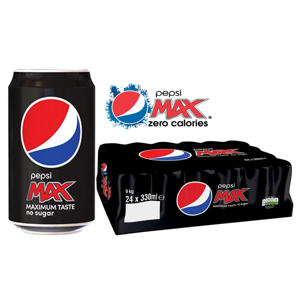 Pepsi Max Cola 330ml Cans (Pack of 24)