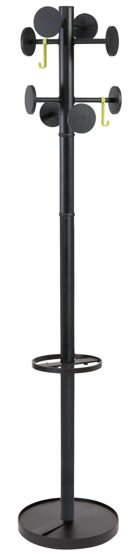 Alba Stan3 Coat Stand 8 Pegs Black PMSTAN3 N - NWT FM SOLUTIONS - YOUR CATERING WHOLESALER