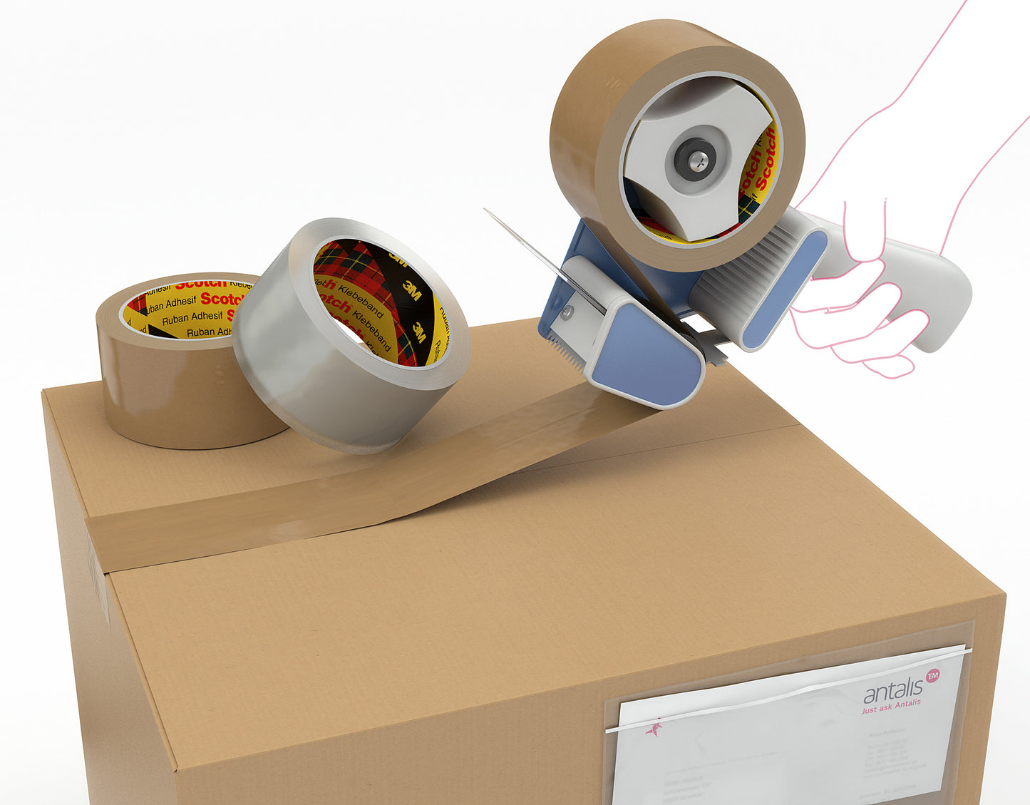 Scotch 371 Polypropylene Packaging Tape 48mmx66m Clear (Pack 6) 7000095476 - NWT FM SOLUTIONS - YOUR CATERING WHOLESALER