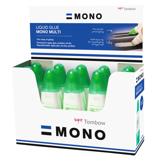 Tombow MONO Multi Liquid Glue With Two Tips White (Pack 10) - PT-MTC-10P - NWT FM SOLUTIONS - YOUR CATERING WHOLESALER