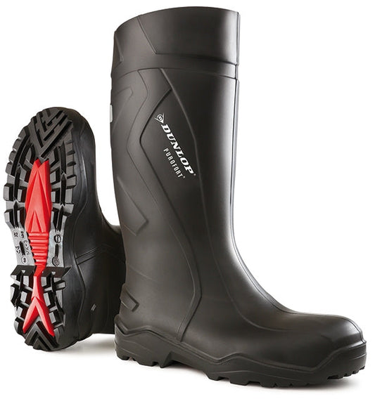 Dunlop Purofort Plus Full Safety Black Size 13 Boots - NWT FM SOLUTIONS - YOUR CATERING WHOLESALER