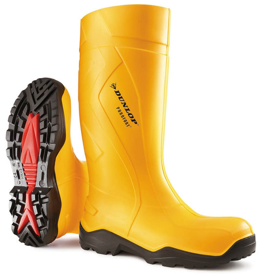 Dunlop Purofort Full Safety Yellow Size 12 Boots - NWT FM SOLUTIONS - YOUR CATERING WHOLESALER