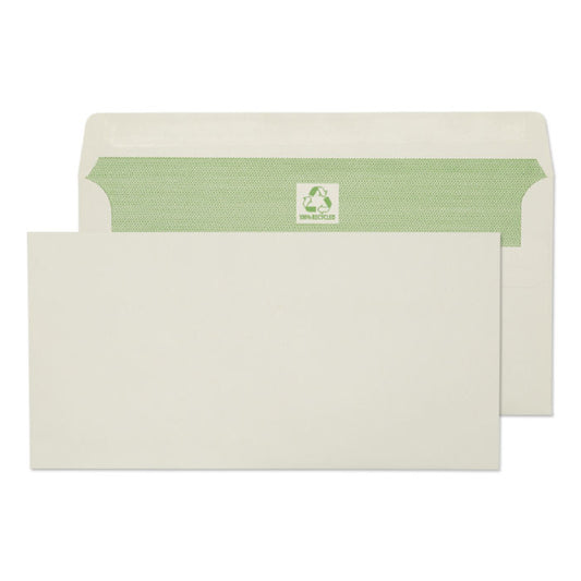 Blake Purely Environmental Wallet Envelope DL Self Seal Plain 90gsm Natural White (Pack 500) - RE3258 - NWT FM SOLUTIONS - YOUR CATERING WHOLESALER