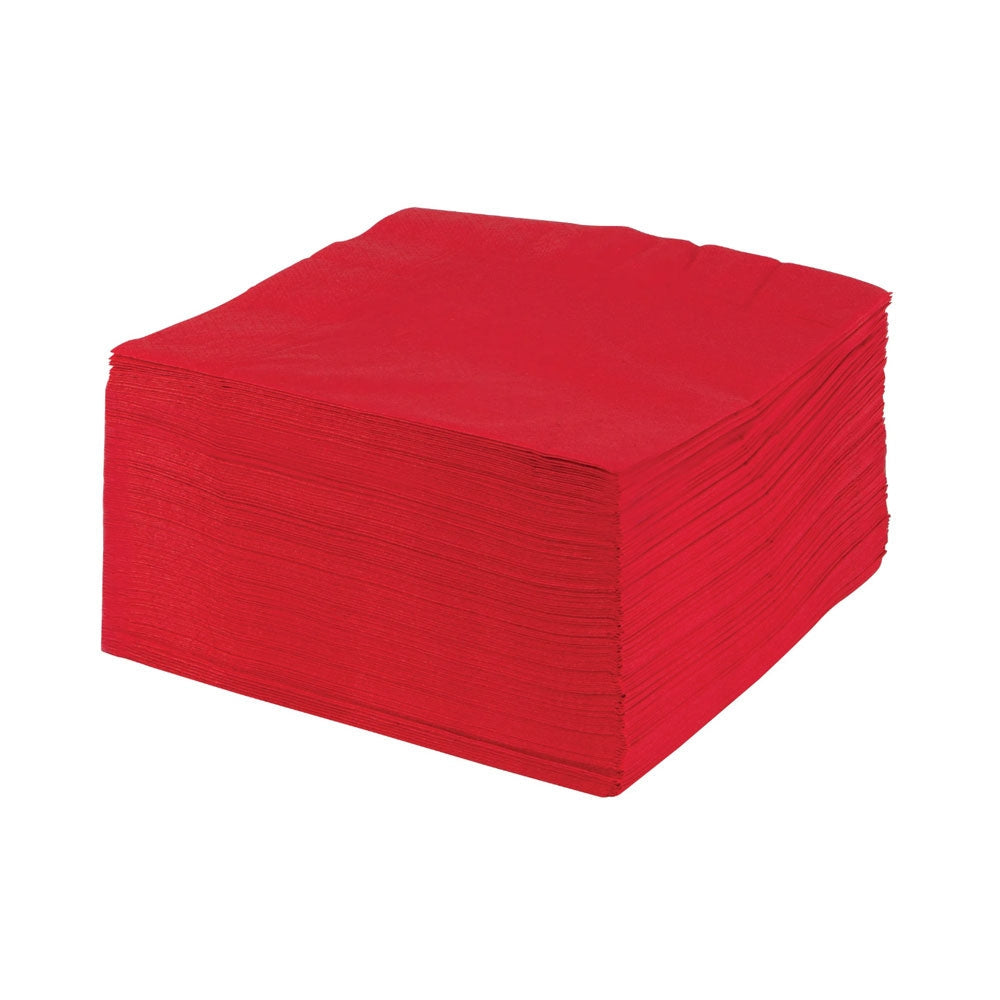 Paper Napkins Red 3 ply 40cm x 40cm 100's