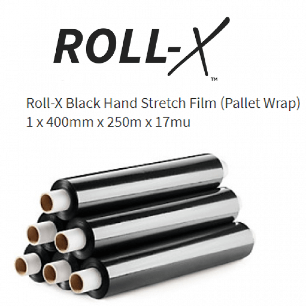 Roll-X Black Pallet Wrap (400mm x 250m 17mu)