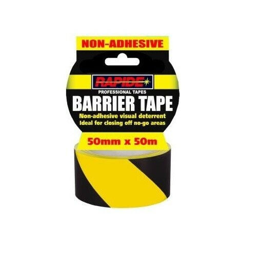 Rapide Yellow & Black Barrier Tape - NWT FM SOLUTIONS - YOUR CATERING WHOLESALER