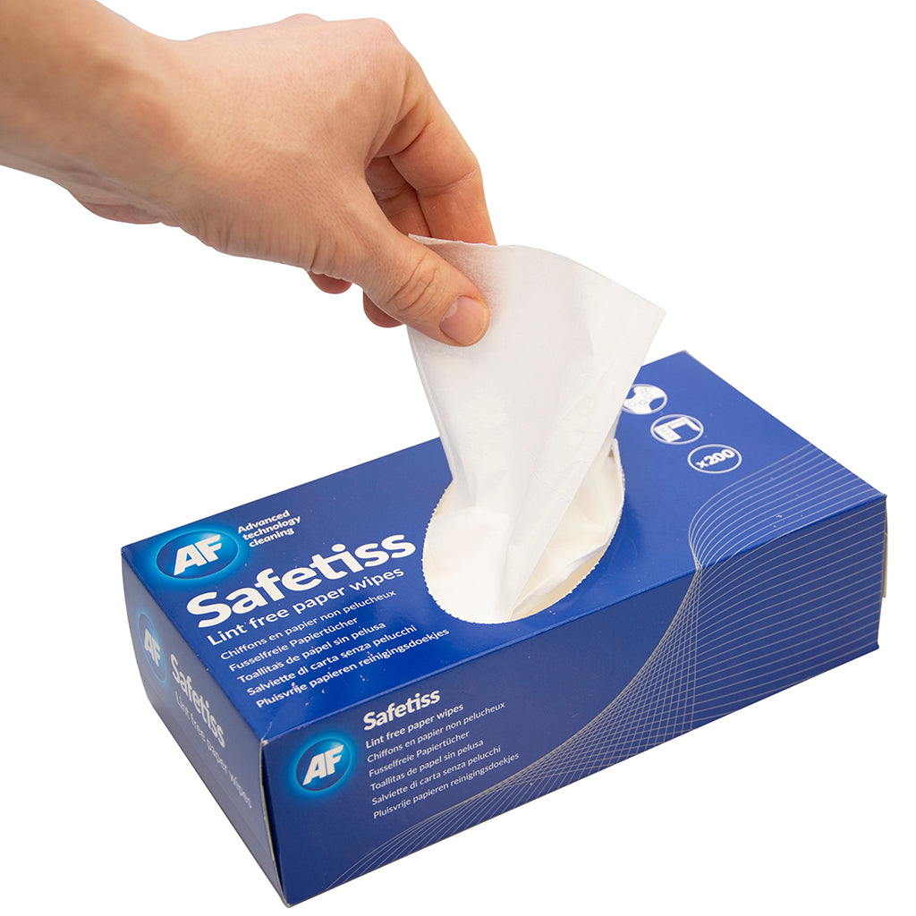 AF Safetiss Lint Free Paper Wipes (Pack 200) ASTI200