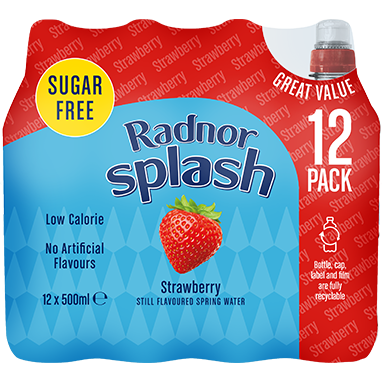 Radnor Splash Sugar Free Strawberry 12x500ml