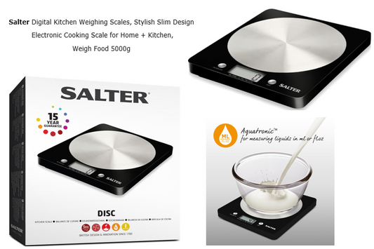 Salter Black Kitchen Scale - NWT FM SOLUTIONS - YOUR CATERING WHOLESALER