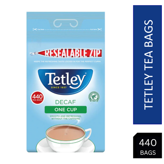 Tetley Decaf One Cup 440's Teabags - NWT FM SOLUTIONS - YOUR CATERING WHOLESALER