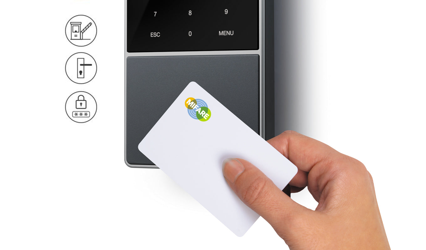 TimeMoto TM-818 SC MiFare Touch RFID PIN Registration 125-0635
