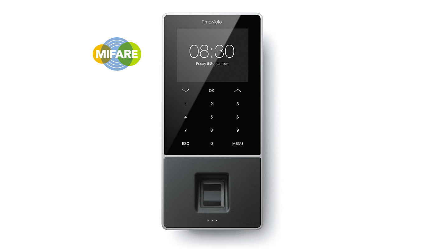 TimeMoto TM-828 SC MiFare Touch Fingerprint RFID and PIN 125-0636 - NWT FM SOLUTIONS - YOUR CATERING WHOLESALER