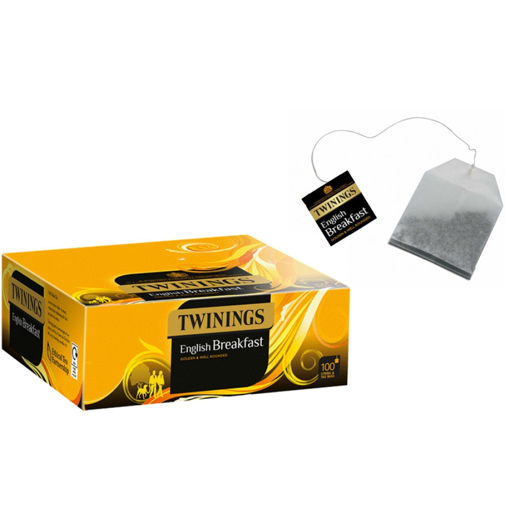 Twinings English Breakfast String & Tagged 100s - NWT FM SOLUTIONS - YOUR CATERING WHOLESALER