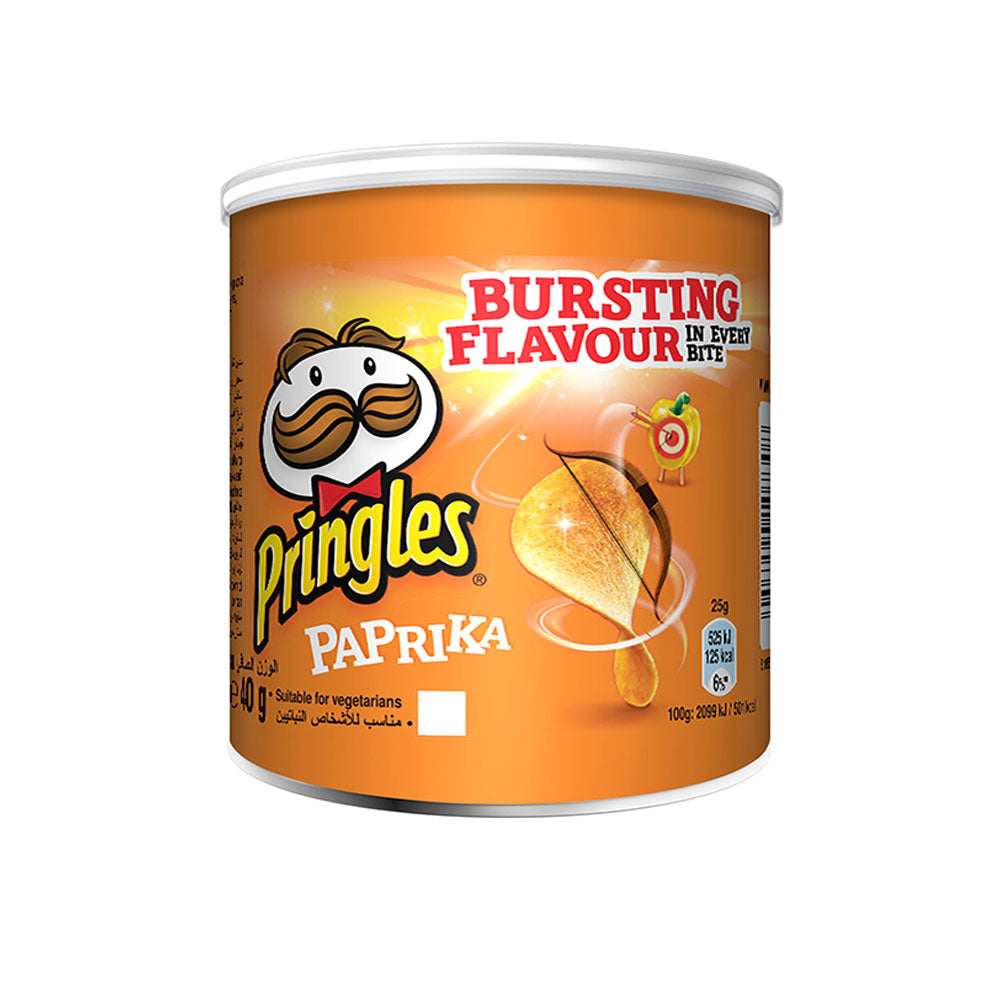 Pringles Paprika Crisps 12x40g - NWT FM SOLUTIONS - YOUR CATERING WHOLESALER