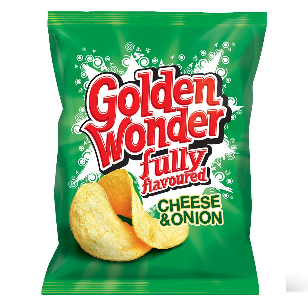 Golden Wonder Crisps Cheese & Onion Pack 32's