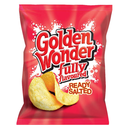 Golden Wonder Crisps Ready Salted Pack 32's