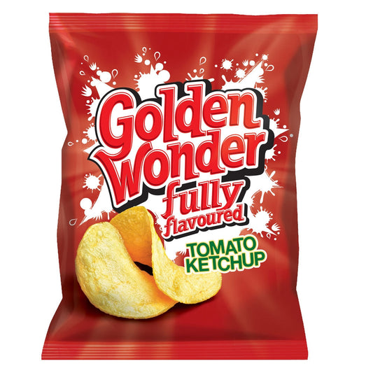 Golden Wonder Crisps Tomato Ketchup Pack 32's - NWT FM SOLUTIONS - YOUR CATERING WHOLESALER