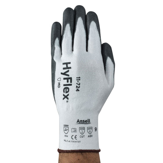 Ansell Hyflex 11-724 White/Grey Small Gloves (Pair) - NWT FM SOLUTIONS - YOUR CATERING WHOLESALER