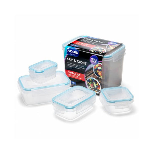 Addis Clip & Close Containers 5 Piece Set - NWT FM SOLUTIONS - YOUR CATERING WHOLESALER