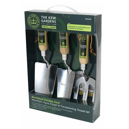 Kew Gardens [Spear & Jackson} S/S Fork & Trowel 3 Piece Set - NWT FM SOLUTIONS - YOUR CATERING WHOLESALER