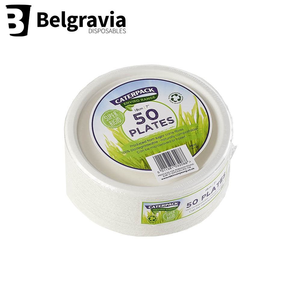 Belgravia Bio CaterPack 7inch Plates Pack 50's - NWT FM SOLUTIONS - YOUR CATERING WHOLESALER