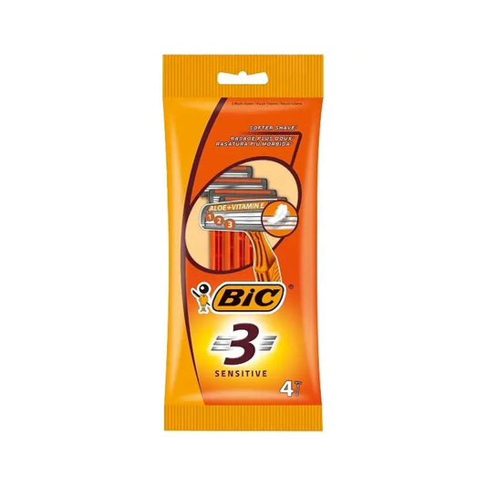 Bic 3 Sensitive Razor Pack 4's - NWT FM SOLUTIONS - YOUR CATERING WHOLESALER