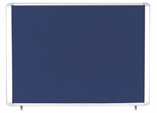 Bi-Office Outdoor Blue Felt Lockable Noticeboard Display Case 8 x A4 978x670mm - VT350607760 - NWT FM SOLUTIONS - YOUR CATERING WHOLESALER