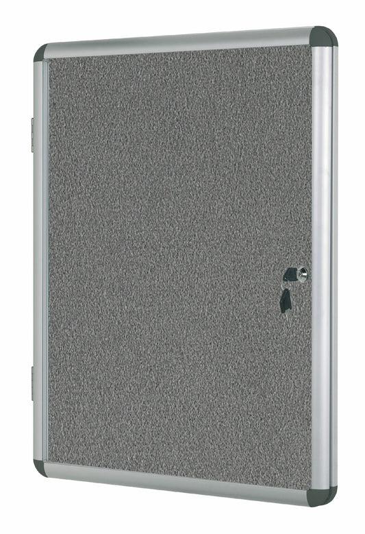 Bi-Office Enclore Grey Felt Lockable Noticeboard Display Case 9 x A4 720x981mm - VT630103150 - NWT FM SOLUTIONS - YOUR CATERING WHOLESALER