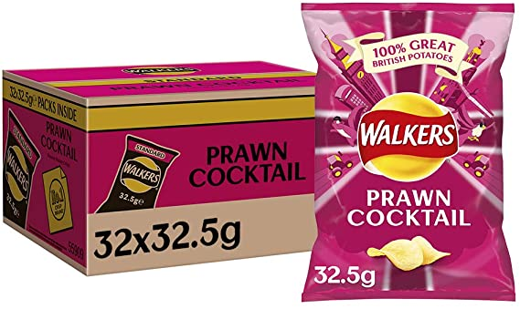 Walkers Crisps Prawn Cocktail Pack 32's
