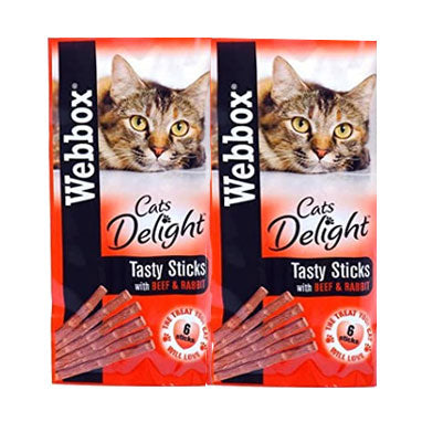 Webbox Cats Tasty Sticks Beef & Rabbit 6 Pack - NWT FM SOLUTIONS - YOUR CATERING WHOLESALER