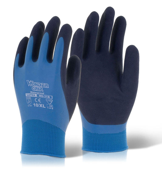 Wonder Grip Aqua XXL Latex Gloves (Pair) - NWT FM SOLUTIONS - YOUR CATERING WHOLESALER