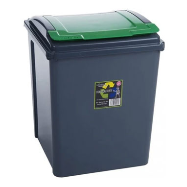 Wham Recycle It Green Bin & Lid 50 Litre - NWT FM SOLUTIONS - YOUR CATERING WHOLESALER