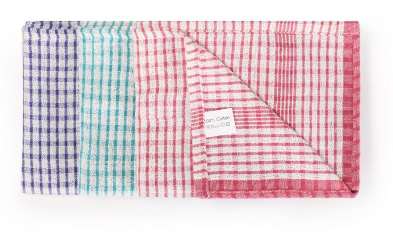 Janit-X Check Design Tea Towels 430x680mm (Pack of 10)