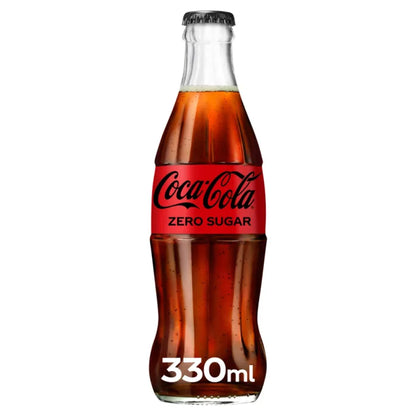 Coca Cola Zero GLASS Bottles 24x330ml