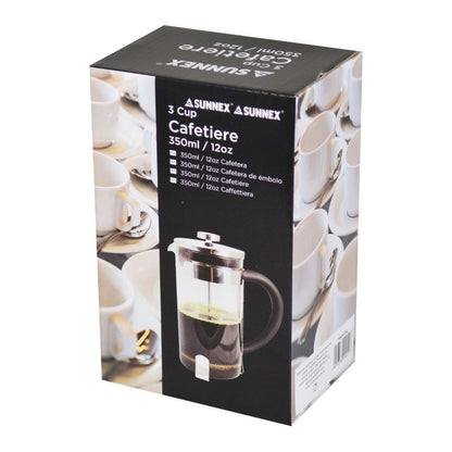 Sunnex 3 Cup Glass Cafetiere 0.35 Litre